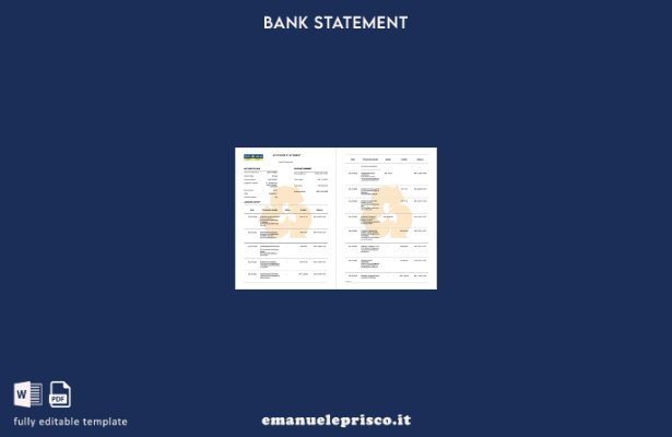 modello di pagine di parole dell'estratto conto della Indian Bank Allahabad in s